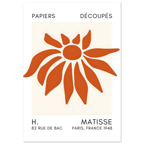 Artfulprints  Matisse – Deep sea dance orange   poster 70x100 cm - vtwonen shop