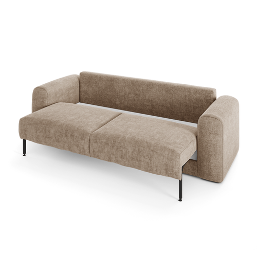 Sia Home - Slaapbank met opbergruimte, notenhout RIO - kruisweefsel mol 250cm