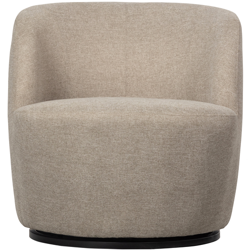 WOOOD draaibare fauteuil Serra - Polyester - Zand - 75x70x69 - vtwonen shop