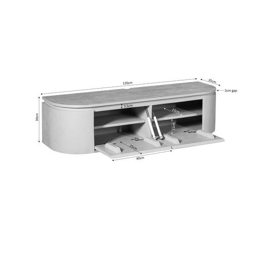 Starfurn - Tv meubel Excellent - Bruin - 35x120x30 cm