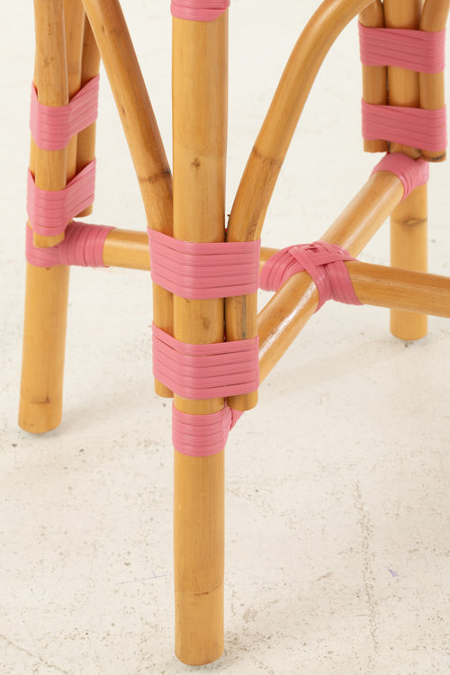 J-Line kruk Live - rotan - roze/wit - small