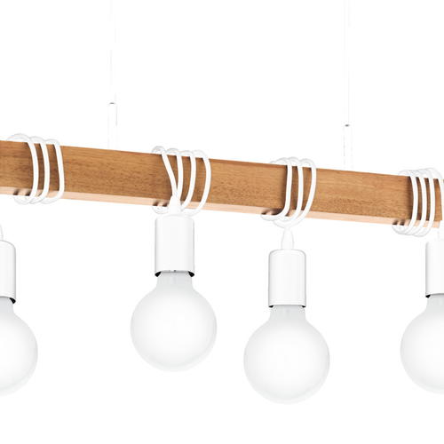 EGLO hanglamp Townshend - e27 - 70 cm - wit/bruin - vtwonen shop