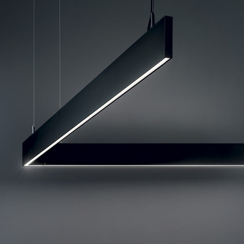 Ideal Lux LINUS - Geïntegreerde LED indoor lineaire plafond hanglamp 1 licht zwart 3000K