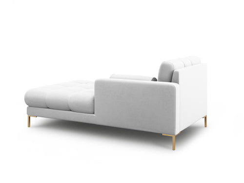 Cosmopolitan Design rechter chaise longue Bali structurele stof, lichtgrijs - 185x102x75cm