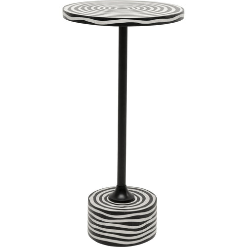 Kare Design Bijzettafel Domero Swirl Ø25cm zwart