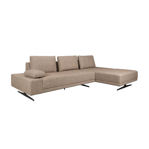 Dutchbone Shelly Bank Cinnamon Rechts Chaise Longuen - Bruin - vtwonen shop