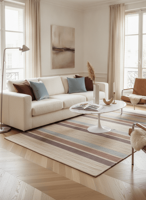 AFK Living vloerkleed Garrigue - natuurlijke stijl - 85% jute en 15% katoen - 200x290 cm