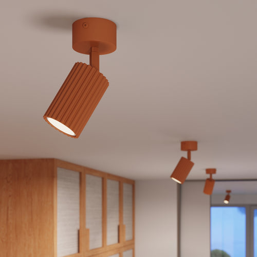 Sollux Lighting Plafondlamp KARBON 1 rode oker - 7x7x18cm