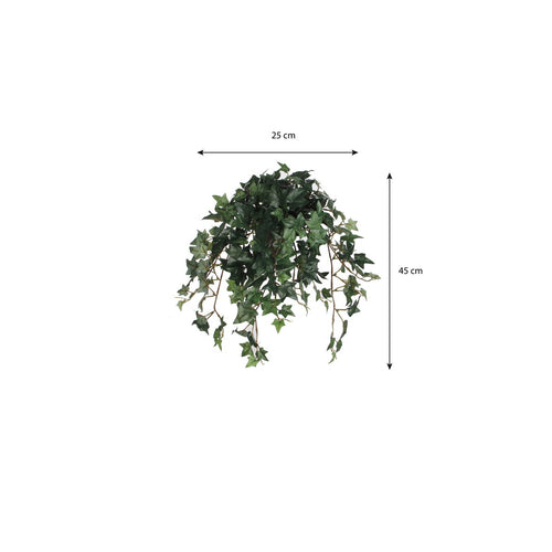 Mica Decorations Hedera Kunstplant in Bloempot Stan - H45 x Ø25 cm - Groen