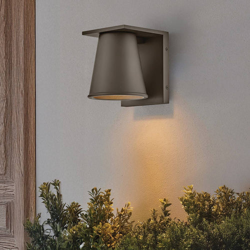 Außenwandleuchte Downlight Modern Architektonisch Bronze 2700K IP44 1x GU10