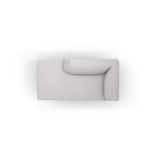 Cosmopolitan Design - Linker meridiaan Siena structurele stof lichtgrijs - 181x93x69cm