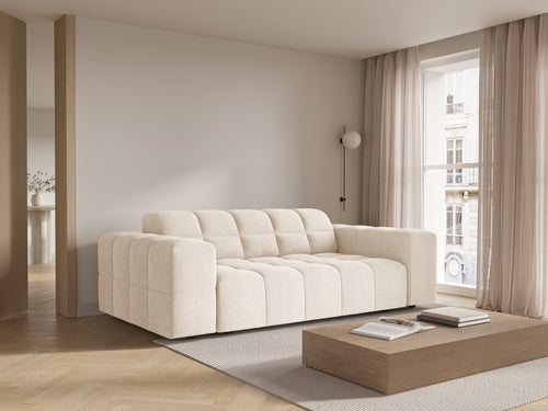 Cosmopolitan Design Bank Chicago 2-zits, chenille lichtbeige - 102x178x78cm