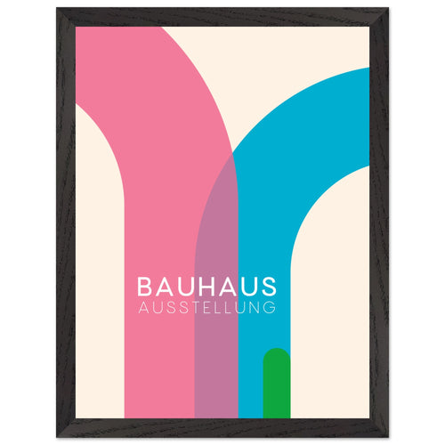 Artfulprints Poster met Lijst Bauhaus - Ausstellung   - 30x40 cm - Meerkleurig