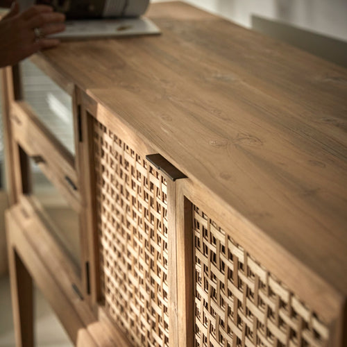 Tikamoon Buffetkast van gerecycled massief teak 150 cm - Naturel