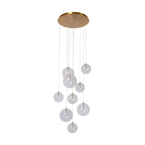 Atmooz hanglamp Camau 9 - antiek messing - Ø 50 x H 170 cm - G4
