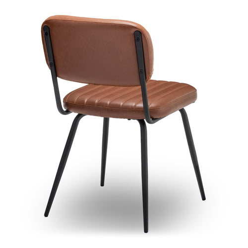 CALICOSY - Set van 2 SPARTE - Woonkamerstoelen - Bruin - 45x56x79 cm