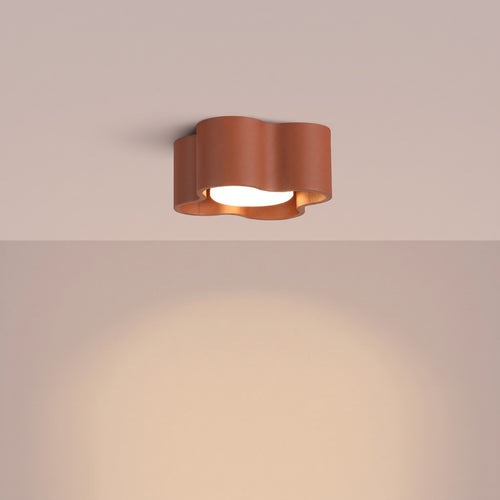 Sollux Lighting Plafondlamp OVIO 1 rode oker Gx53 - 12x12x6cm