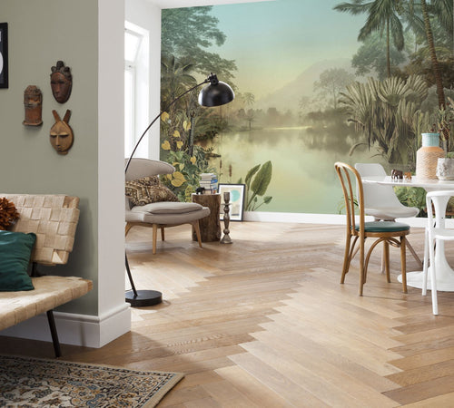 Sanders & Sanders fotobehang tropisch meer groen - 400 x 270 cm - 611860
