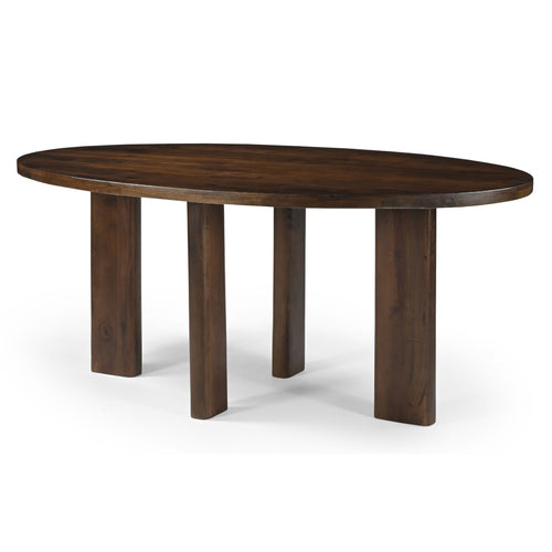 Giga Meubel Eettafel Sydney - Ovaal - Donkerbruin - Mangohout - 300cm