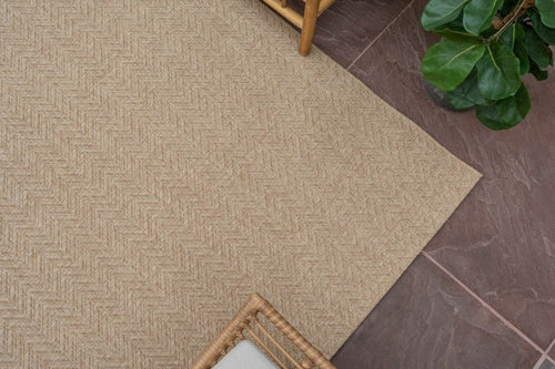 Interieur05 Jute buitenkleed Naturel Visgraat - 200 x 290 cm - vtwonen shop