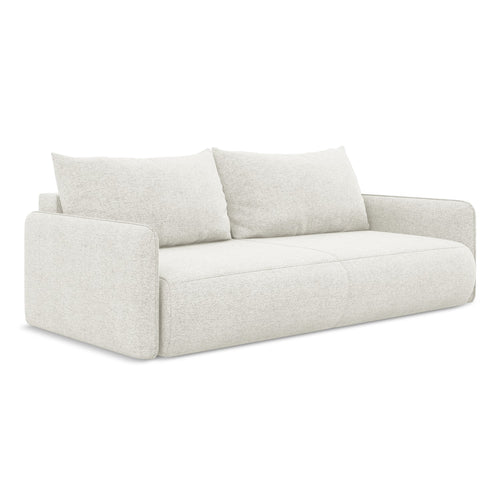 LaMiaSofa 3-zits slaapbank Palermo - chenille stof - wit - 216x105x86