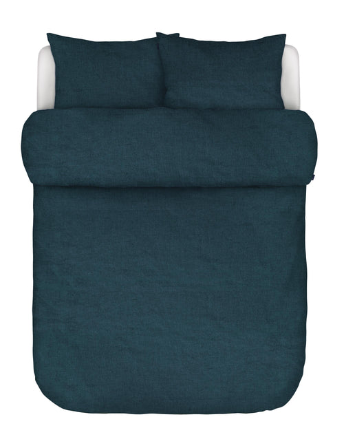 Marc O'Polo Valka dekbedovertrek - Tweepersoons – 200x200/220 cm - Indigo blauw