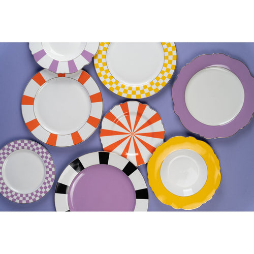 Kare Design Borden Harlequin Ø27cm paars (6/set)