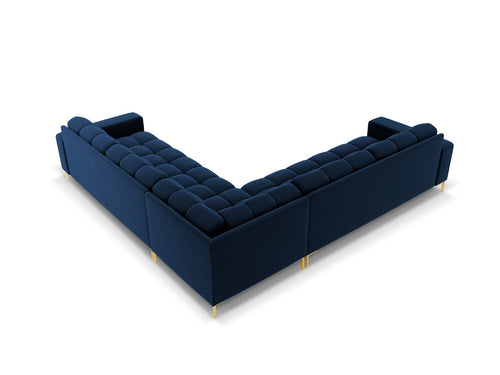 Cosmopolitan Design Symmetrische hoekbank Bali 6-zits, flueel, koningsblauw - 256x256x75cm