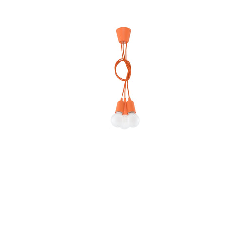 Sollux Lighting Hanglamp DIEGO 3 oranje - 15x15x90cm
