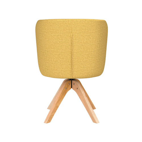 Housecraft Living Stan Eetkamerstoel Draaibaar Hout Okergeel