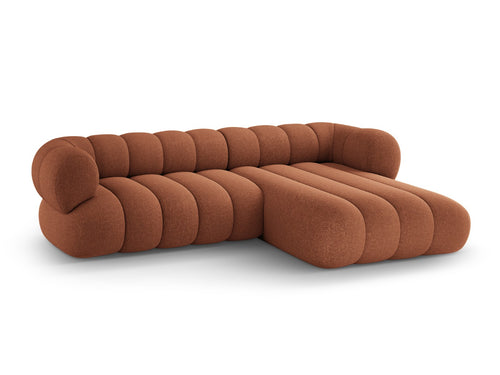 Cosmopolitan Design Hoekbank Koge 5-zits, chenille baksteen - 165x270x70cm