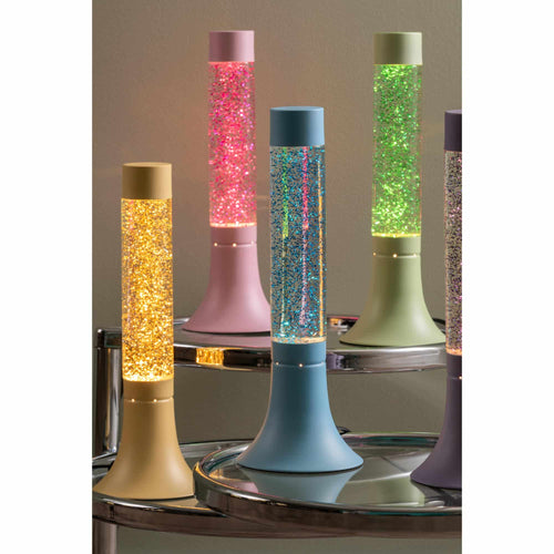 Leitmotiv tafellamp Astro Glitter - blauw - Ø13cm