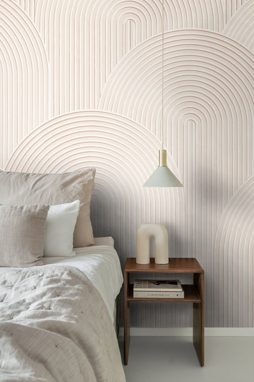 Origin Wallcoverings fotobehang grafisch 3D motief licht crème beige - 2.5 x 2.79 m - 357331 - vtwonen shop