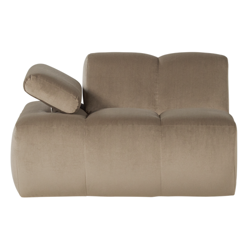 WOOOD 1-zits bank arm links Mojo - Velvet - Khaki - 74x124x97