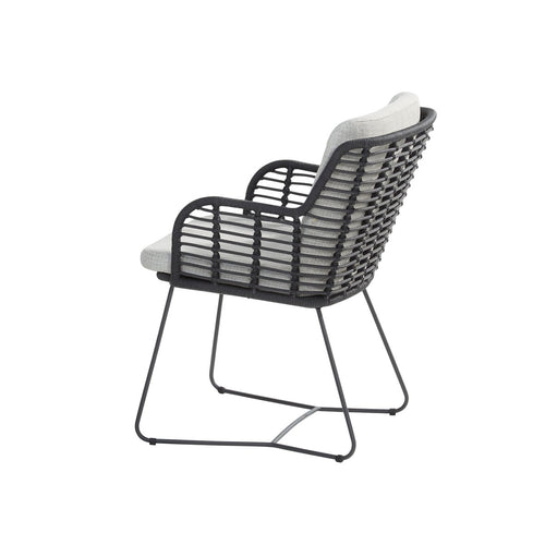 4 seasons outdoor tuinset Fabrice 5-delig antraciet - tuintafel Prado Ø130 cm - vtwonen shop