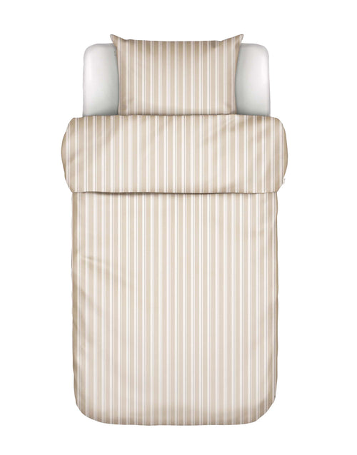 Marc O'Polo Steffe dekbedovertrek - Eenpersoons – 140x200/220 cm - Dark Sand