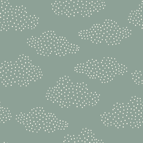 ESTAhome behang wolkjes blauwgroen - 50 x 900 cm - 131222 - vtwonen shop