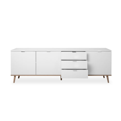 CALICOSY - Lage Buffetkast COPENHAGUE - Wit - 40x200x68 cm