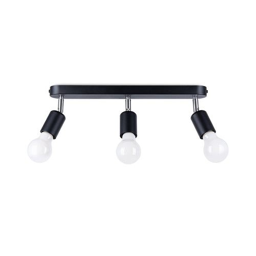 Sollux Lighting Plafondlamp FORNES 3 zwart - 40x6x13,5cm