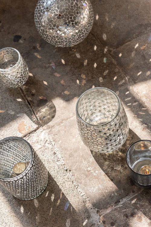 J-Line kaarshouder Oosters - glas - zilver - 3 stuks - vtwonen shop