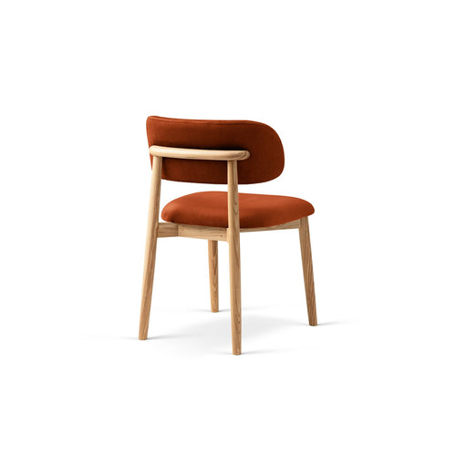 Set van 2 fluwelen stoelen Evan flueel kastanjebruin - 51x49.5x77cm
