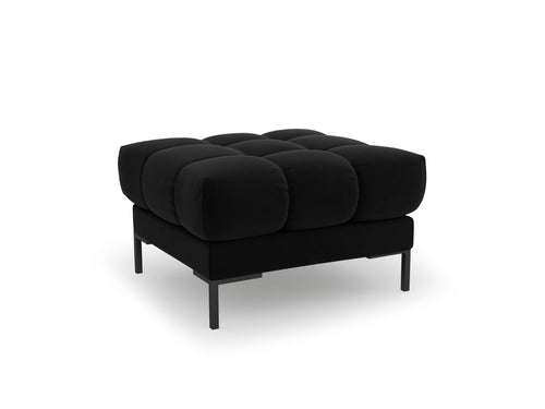 Cosmopolitan Design Poef Bali flueel, zwart - 60x60x41cm