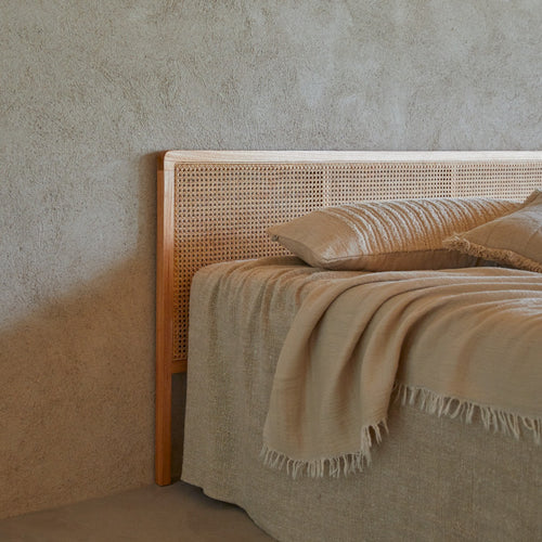 Tikamoon Hoofdbord van gevlochten rotan 180 cm - Naturel - vtwonen shop