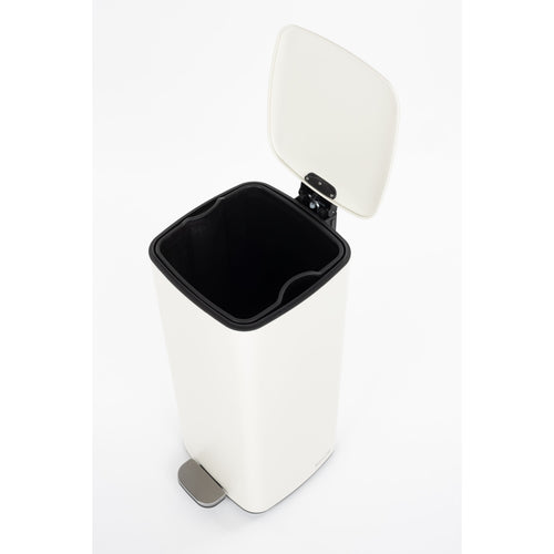 Housecraft Living Mark Prullenbak met Pedaal 30 Liter – Soft Close Afvalbak Crème