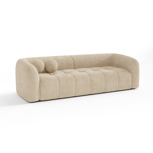 Sia Home - Bank HAUSSMANN - getextureerd fluweel beige 226cm
