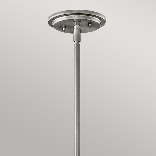 Elstead Hinkley Somerset Globe hanglamp geborsteld nikkel