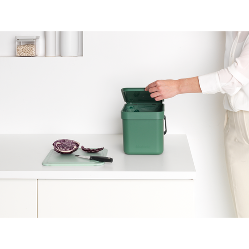 Brabantia Afvalemmer Sort & Go - 6L - fir green - vtwonen shop