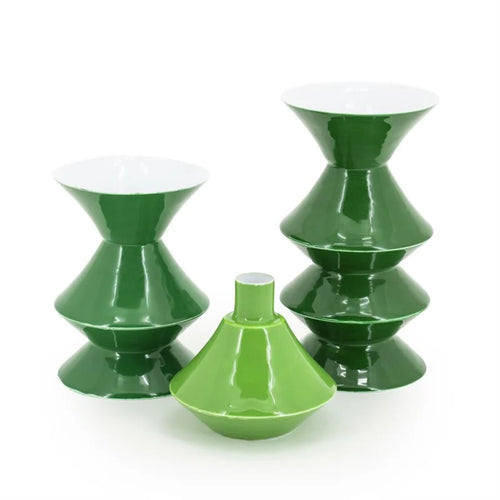 FurniLux Kaarsenhouder set van 3 yack - groen - 10x10x19 cm - vtwonen shop