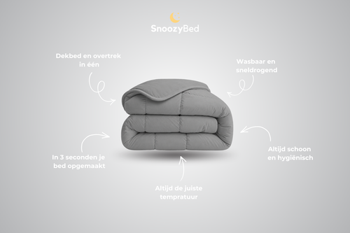 SnoozyBed - Dekbed zonder overtrek - Granite - 200x200cm