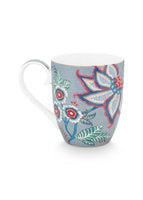 Pip Studio Flower Festival Mokken - Servies - Set van 4 Kopjes - Lichtblauw - 450ml - vtwonen shop